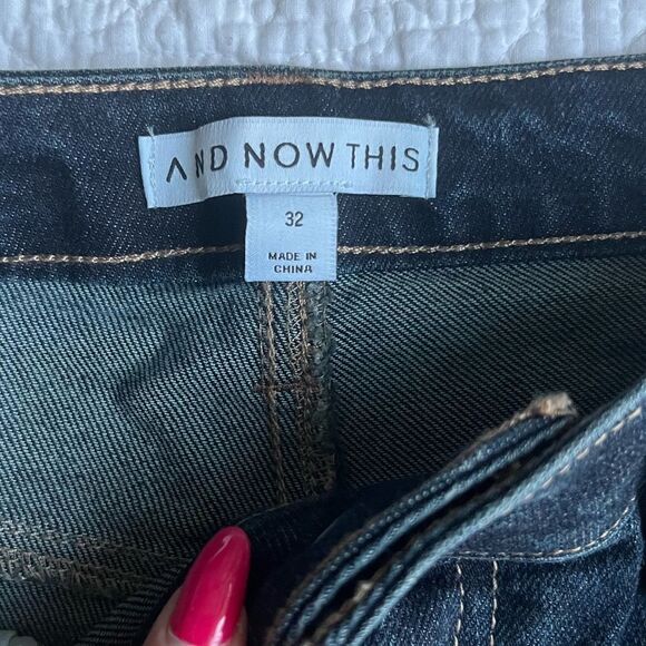 NWT And Now This The Slim Jean High Rise Long line Leg Dark Rinse Jeans sz 32 - Picture 11 of 13